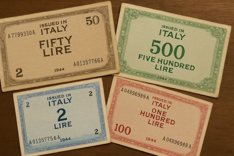 Lira italiana 1944: tutte le varianti più costose delle banconote d’occupazione