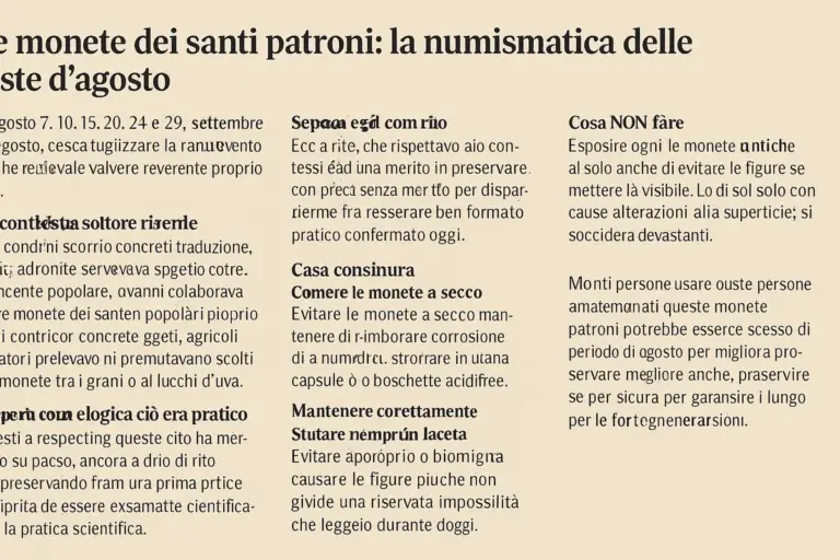 Le monete dei santi patroni: la numismatica delle feste d’agosto