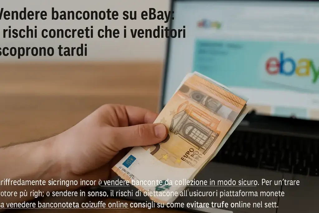 Vendere banconote su eBay: i rischi concreti che i venditori scoprono tardi