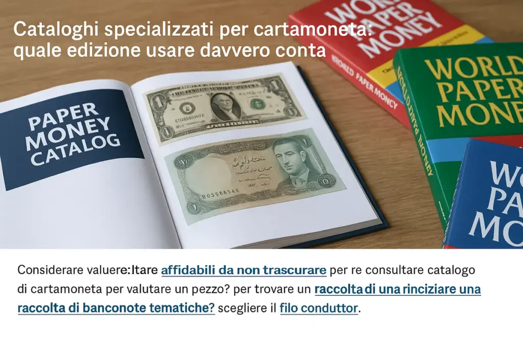 Cataloghi specializzati per cartamoneta: quale edizione usare davvero conta