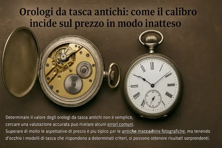 Orologi da tasca antichi: come il calibro incide sul prezzo in modo inatteso