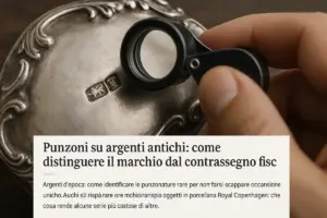 Punzoni su argenti antichi: come distinguere il marchio dal contrassegno fiscale