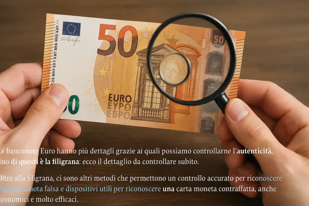 Come funziona la filigrana nelle banconote euro: il dettaglio da controllare subito