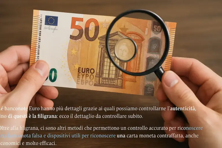Come funziona la filigrana nelle banconote euro: il dettaglio da controllare subito