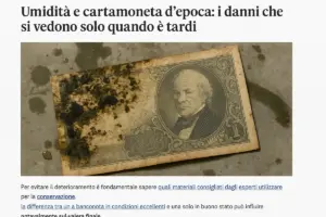 Umidità e cartamoneta d’epoca: i danni che si vedono solo quando è tardi