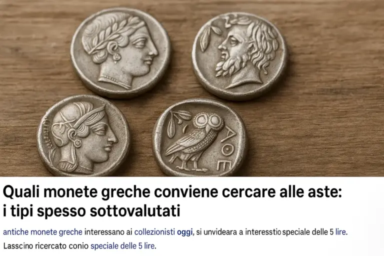 Quali monete greche conviene cercare alle aste: i tipi spesso sottovalutati