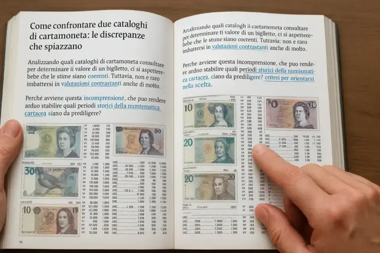 Come confrontare due cataloghi di cartamoneta: le discrepanze che spiazzano
