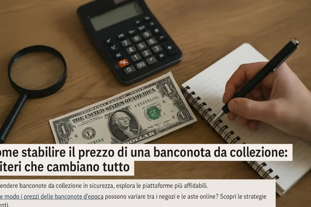 Come stabilire il prezzo di una banconota da collezione: i criteri che cambiano tutto