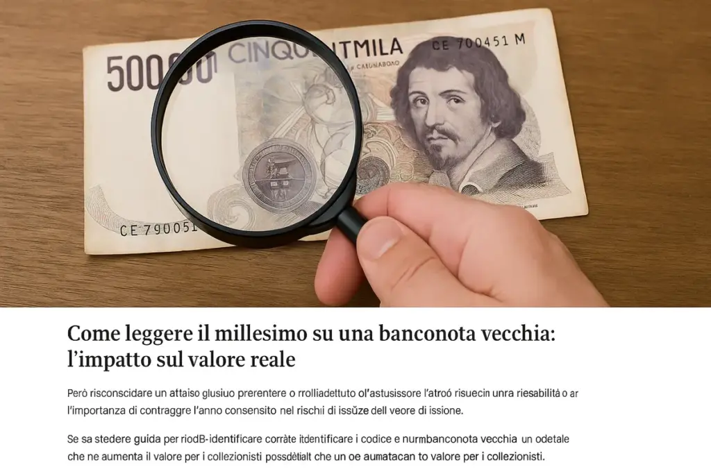 Come leggere il millesimo su una banconota vecchia: l’impatto sul valore reale