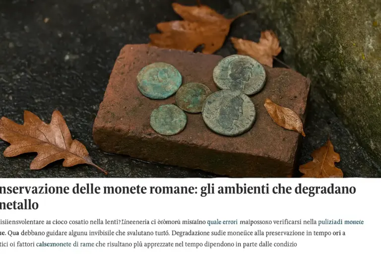 Conservazione delle monete romane: gli ambienti che degradano il metallo