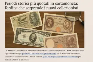 Periodi storici più quotati in cartamoneta: l’ordine che sorprende i nuovi collezionisti