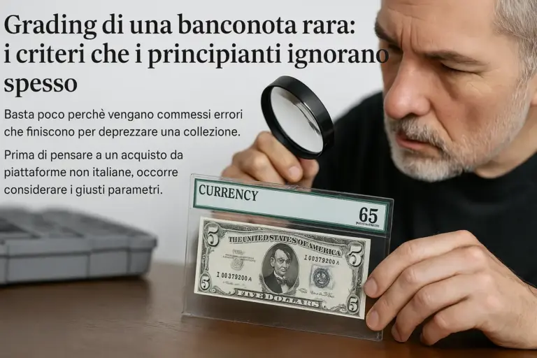 Grading di una banconota rara: i criteri che i principianti ignorano spesso