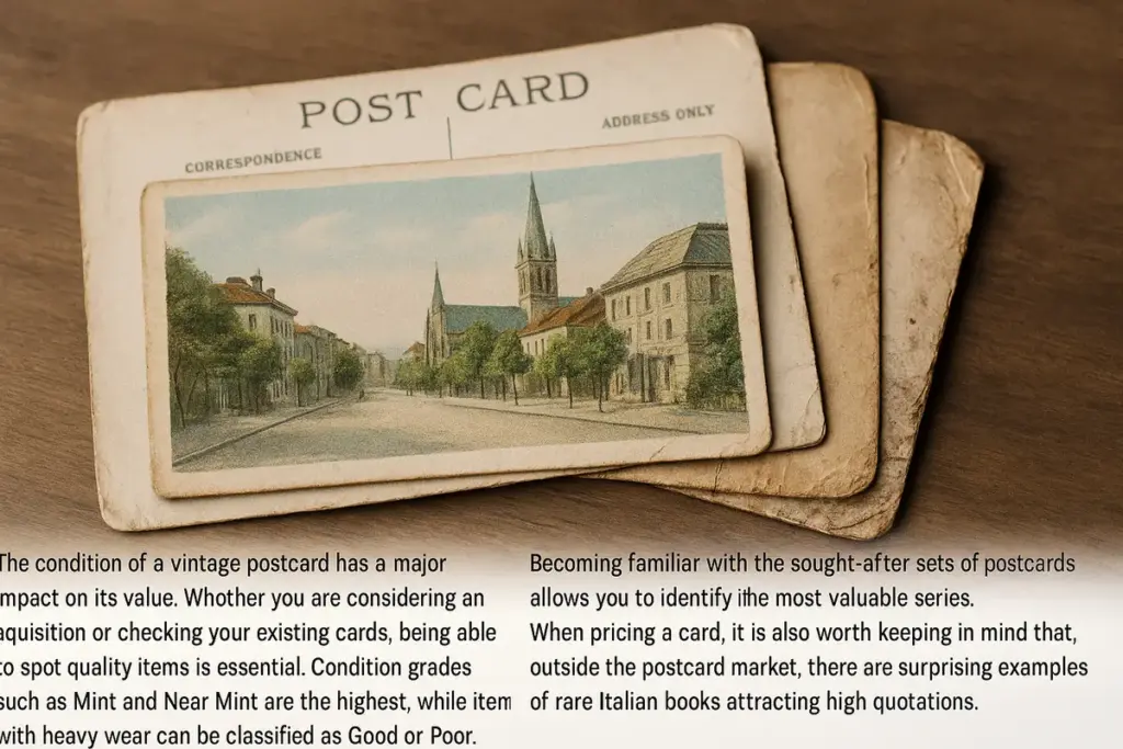 Stato di conservazione di una cartolina d’epoca: i gradi che spostano il prezzo