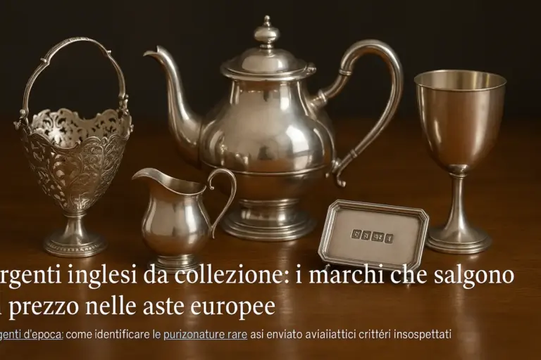 Argenti inglesi da collezione: i marchi che salgono di prezzo nelle aste europee