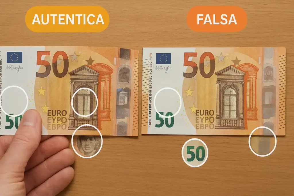 Differenze tra banconota autentica e falsa: le zone da esaminare per prime