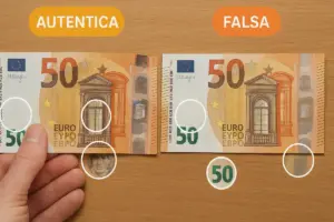 Differenze tra banconota autentica e falsa: le zone da esaminare per prime