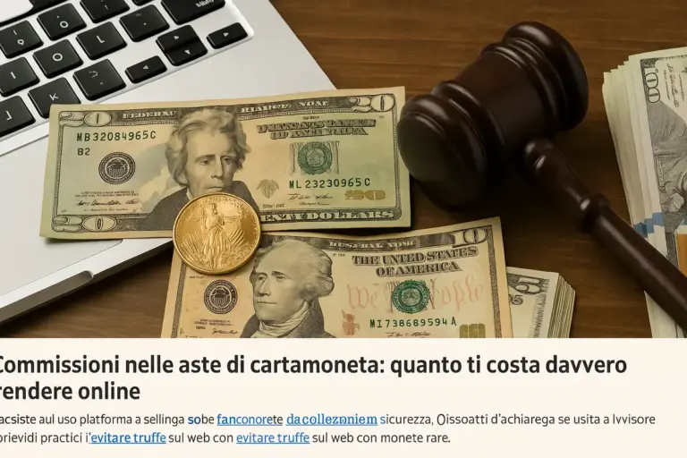 Commissioni nelle aste di cartamoneta: quanto ti costa davvero vendere online