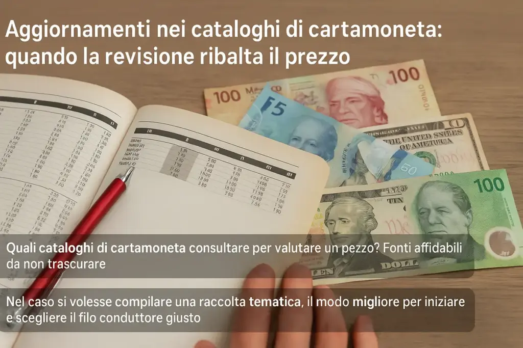 Aggiornamenti nei cataloghi di cartamoneta: quando la revisione ribalta il prezzo