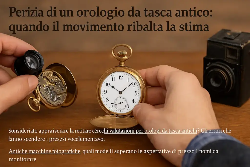 Perizia di un orologio da tasca antico: quando il movimento ribalta la stima