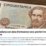 Banconota italiana con data d’emissione rara: perché il millesimo conta davvero