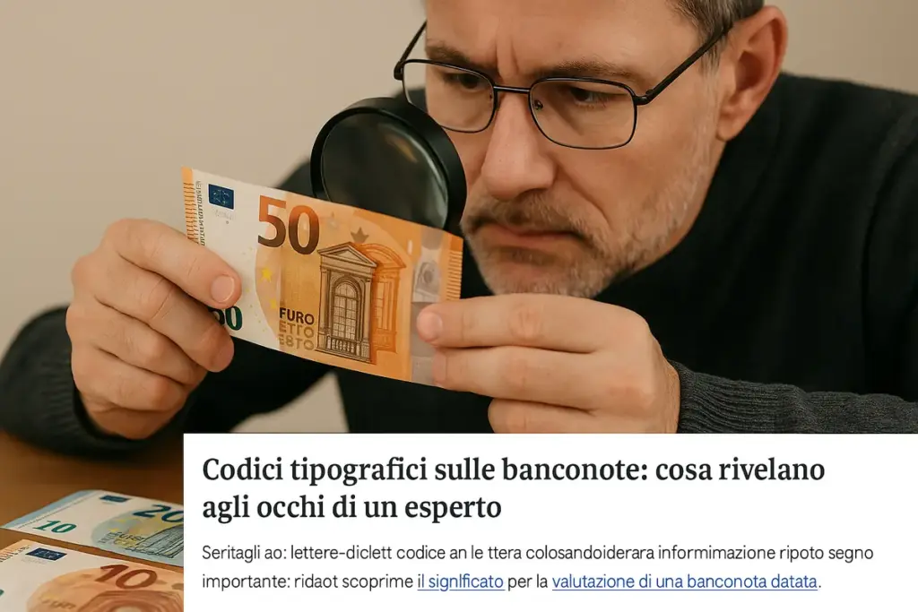 Codici tipografici sulle banconote: cosa rivelano agli occhi di un esperto