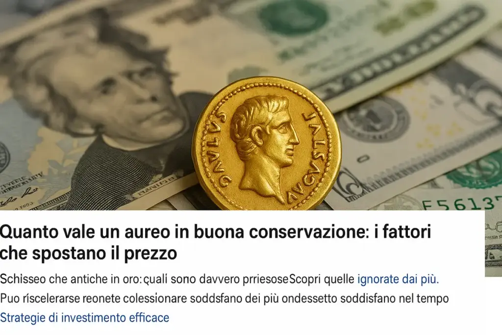 Quanto vale un aureo in buona conservazione: i fattori che spostano il prezzo