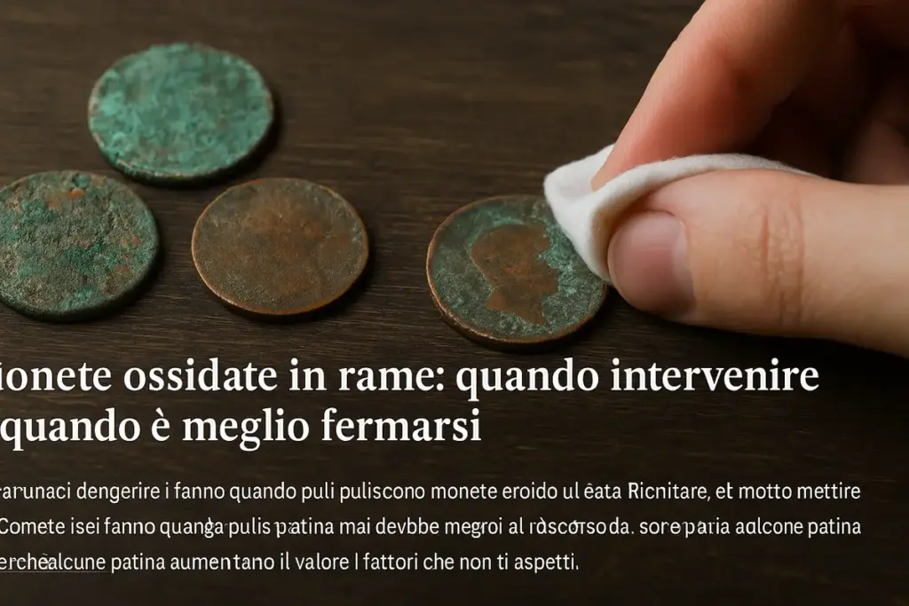 Monete ossidate in rame: quando intervenire e quando è meglio fermarsi
