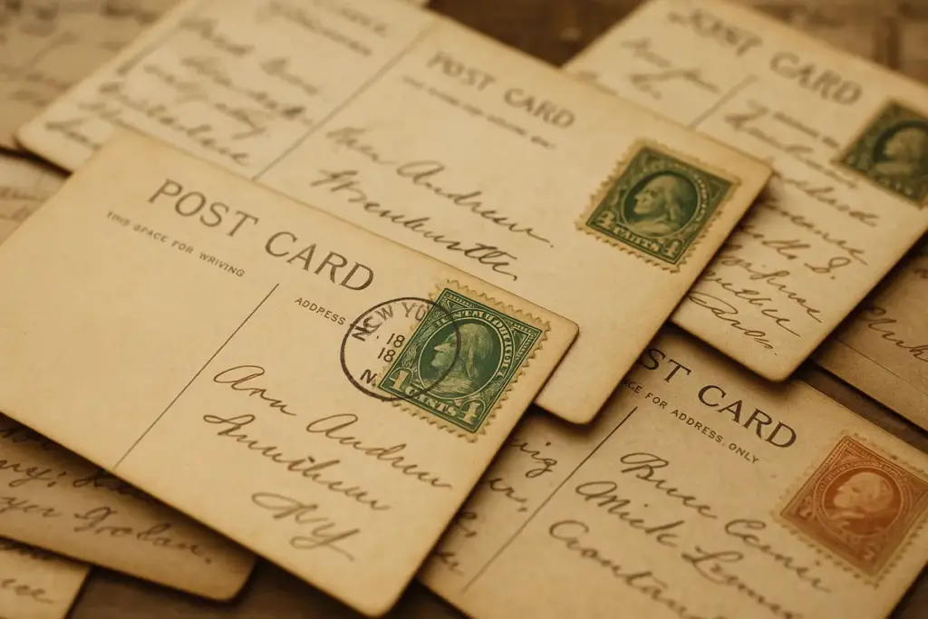Cartoline d’epoca con francobollo applicato: quando il retro vale più del fronte