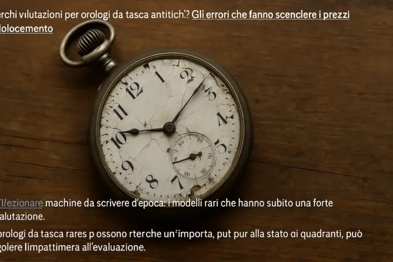 Orologi da tasca rari: lo stato del quadrante che abbatte la quotazione